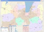 Fond Du Lac County Wall Map Color Cast Style